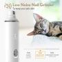 Dog Nail Grinder Upgraded Professional 2-Speed Pet Nail Drill Quiet Low Vibration Pet Nail Clipper Rechargeable Electric Pet Nail Trimmer Painless Cat Paw Grooming Smoothing Tool for Small Large Dogs