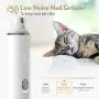 Dog Nail Grinder Upgraded Professional 2-Speed Pet Nail Drill Quiet Low Vibration Pet Nail Clipper Rechargeable Electric Pet Nail Trimmer Painless Cat Paw Grooming Smoothing Tool for Small Large Dogs