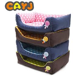 liumeng Warm Wave dot pet nest Dog Sofa Bed Candy Teddy Kennel