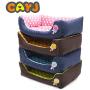 liumeng Warm Wave dot pet nest Dog Sofa Bed Candy Teddy Kennel