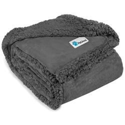 PetAmi Dog Blanket, Sherpa Dog Blanket | Plush, Reversible, Warm Pet Blanket for Dog Bed, Couch, Sofa, Car