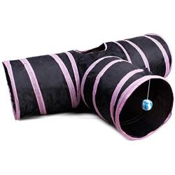 MaruPet Pet Cat Tunnel - Collapsible 3 Way Play Toy and 5 Way Play Toy- Tube Fun for Rabbits, Kittens, and Dogs