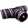 MaruPet Pet Cat Tunnel - Collapsible 3 Way Play Toy and 5 Way Play Toy- Tube Fun for Rabbits, Kittens, and Dogs