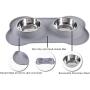 Hubulk Pet Dog Bowls 2 Stainless Steel Dog Bowl with No Spill Non-Skid Silicone Mat + Pet Food Scoop Water and Food Feeder Bowls for Feeding Small Medium Large Dogs Cats Puppies