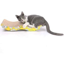 None/Brand Seven Master Cat Wide Scratching Pad 3 Pieces, Reversible Corrugate Cat Scratcher, Catnip Included