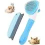 Premium Pets Self Cleaning Slicker Brush, Cat Dog Hair Remover Animal Hair Remover Set, Base Efficient & Great for Daily Grooming - Suitable for Long and Short Hair (Sky & Light Blue) Premium Pets Self Cleaning Slicker Brush, Cat Dog Hair Remover Animal Hair Remover Set, Base Efficient & Great for Daily Grooming - Suitable for Long and Short Hair (Sky & Light Blue)