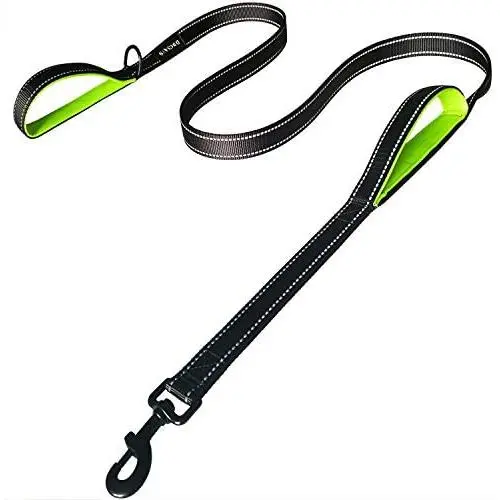 DOGSAYS Dog Leash 6ft Long - Traffic Padded Two Handle - Heavy Duty - Double Handles Lead for Training Control - 2 Handle Leashes for Large Dogs or Medium Dogs - Reflective Pet Leash Dual Handle DOGSAYS Dog Leash 6ft Long - Traffic Padded Two Handle - Heavy Duty - Double Handles Lead for Training Control - 2 Handle Leashes for Large Dogs or Medium Dogs - Reflective Pet Leash Dual Handle