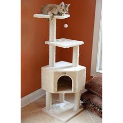 Armarkat Classic Cat Tree Beige/14 D x 18'' W x 48'' H (A4801)