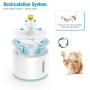 isYoung LED Pet Fountain, LED 81oz/2.4L Automatic Cat Fountain Dog Water Dispenser for Cats, Dogs