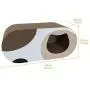 ComSaf Durable Cat Scratcher Cardboard, Corrugated Scratch Pad, Cat Scratcher Lounge with Hole, Furniture Protection, Cat Training Toy, Large Pack of 1 ComSaf Durable Cat Scratcher Cardboard, Corrugated Scratch Pad, Cat Scratcher Lounge with Hole, Furniture Protection, Cat Training Toy, Large Pack of 1