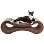 Pet Prime Large Cat Scratcher Lounge Cardboard Cat Scratching Sofa Bed Cardboard Cat Scratcher Lounger Scratch Lounge Furniture XL - 32 x 10.4 x 10.4