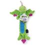 goDog, Dragons, Skinny, Squeaker Dog Toy, Chew Resistant, Durable Plush, Soft, Tough, Reinforced Seams, Green, Large