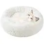Donut Cuddler Cat Beds - Soft Short Plush Kitten Bed, Dog Bed for Indoor Pet Bed for Winter Comfy Warm Puppy Beds Comfortable Round Detachable Washable Anti-Slip Pet Beds for Medium Small Dogs Cats