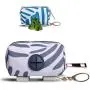 SUNSHINE EVERYDAY Dog Poop Bag Holder Leash Attachment - Fits Any Dog Leash - Includes Free Roll of Dog Bags – Poop Bag Dispenser for Walking, Running or Hiking Accessory (White+Grey)