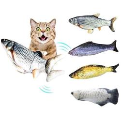 Aquatic Electronic Pet Cat Plush Toy USB Charging Simulation Fish