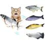 Aquatic Electronic Pet Cat Plush Toy USB Charging Simulation Fish