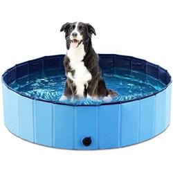 FOOCHY Foldable Dog Pet Bath Pool Collapsible Dog Pet Pool Bathing Tub Kiddie Pool for Dogs Cats and Kids