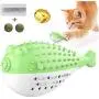 ALAIX Cat Catnip Interactive Chewing Toy, Dental Care Toothbrush for Kitten Kitty Teeth Cleaning, Leaky Food Device, Fish Shape Pet Toy - Oral Care Natural Silicone ALAIX Cat Catnip Interactive Chewing Toy, Dental Care Toothbrush for Kitten Kitty Teeth Cleaning, Leaky Food Device, Fish Shape Pet Toy - Oral Care Natural Silicone