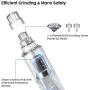 Croci Dog Nail Grinder with LED Light Quiet 15h Working Time - Professional 2-Speed Pet Nail Trimmer Electric Rechargeable Pet Nail Grinder Nail File for Large Medium Small Dogs and Cats