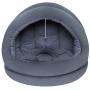 Super Cushioned Cat Igloo Bed Novelty Half-Covered Pet Snuggery Hut for Cats and Small Dogs Washable Indoor Cat Puppy Sleeping Cattery Beds with Dangling Ball Anti-Slip Bottom