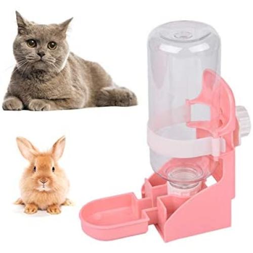 Vvciic Automatic Rabbit Feeders, 500ml Rabbit Cage Feeder, Pet Hanging Water Dispenser Cage Water Feeder Removable Food Water Bottle, Hanging on Cage for Hamster Rabbit Little Cat Dogs