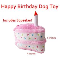Zippypaws Dog Birthday Toy Squeaky Chew - Birthday Cake Dog Toy and Cupcake Dog Toys | Zippypaws Birthday Toys