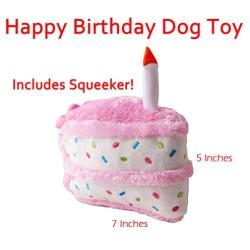 Zippypaws Dog Birthday Toy Squeaky Chew - Birthday Cake Dog Toy and Cupcake Dog Toys | Zippypaws Birthday Toys