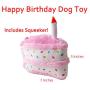 Zippypaws Dog Birthday Toy Squeaky Chew - Birthday Cake Dog Toy and Cupcake Dog Toys | Zippypaws Birthday Toys