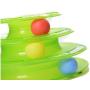 New Tower Round Bar Design Cat Ball Toy ,Cat Ball Toy, Exerciser Game, Teaser, Anti-Slip, Active Healthy Lifestyle, for Multiple Cats (Green)