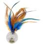 ocijf179 Pet Toy Cat Feather Tumbler Vibrating Flashing Interactive Ball Toy Pet Training Supply - Multicolor