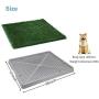 HAVETOLOVE Artificial Grass Potty pad for Dogs, Fake Grass for Dogs to Pee on Indoor or Outdoor, Portable Dog Pee Grass for Full System with Tray and 2 Packs Replacement Grass Mats（21x26）