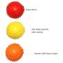 Kei Tomlison Rubber Dog Chewing Squeaky Ball Toys Fetch Play Toy for Puppy Small Medium Pets Dog Cat Pack of 3