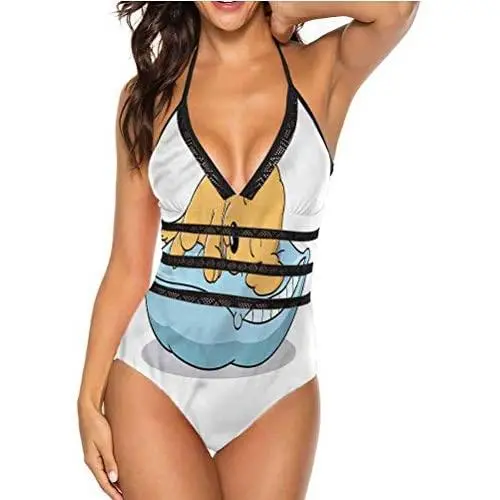 Two Piece Sexy Swimsuit Dog Silhouette Great for Trip to Hawaii Two Piece Sexy Swimsuit Dog Silhouette Great for Trip to Hawaii