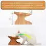 Petsoigné Cat Bowls Pet Dining Table with Raised Slope Wooden Stand Elevated Pet Bowls with Oblique Stand for Cats, Dogs, Kitten and Puppy