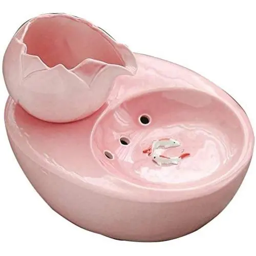 KUANDARM Fountains and Water Features,Automatic Silence Health Safety Pet Drinking Fountain 8.2 6.57 5.43in Drinking Fountains for Dogs, Pink, 1.5L KUANDARM Fountains and Water Features,Automatic Silence Health Safety Pet Drinking Fountain 8.2 6.57 5.43in Drinking Fountains for Dogs, Pink, 1.5L