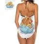 Two Piece Sexy Swimsuit Dog Silhouette Great for Trip to Hawaii Two Piece Sexy Swimsuit Dog Silhouette Great for Trip to Hawaii