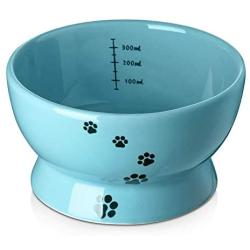 Y YHY Cat Water Bowl,Raised Cat Food Dish,Elevated Cat Bowl No Spill,Ceramic Pet Bowls for Cats or Small Dogs,Dishwasher Safe