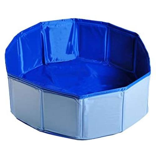 BODISEINT PVC Pet Swimming Pool Foldable Pet Pool for Cat Puppy Dog Bathing Pool Child Bathtub Kiddie Pool Beach Outdoor Play Summer Water Fun