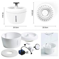 THMY Ultra Silent Cat Water Fountain,2.5L Automatic Pet Water Dispenser,Cat Drinking Fountain Pet Dispenser with Water Level Window,Quadruple Filtering