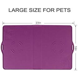 IMPAWFAN Silicone Pet Feeding Mat for Dogs and Cats, 23''x14'' Waterproof Pet Food Mat Tray with Edges, Non Slip Dog Cat Bowl Mat for Food and Water, Pet Bowl Mat Dog Placemats for Floors