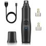 Dog Nail Grinder,Electric Dog Nail Trimmer, USB Rechargeable 2-Speed Pet Nail Trimmer Low Noise/Replaceable Grinding Head for Small Medium Large Dogs & Cats