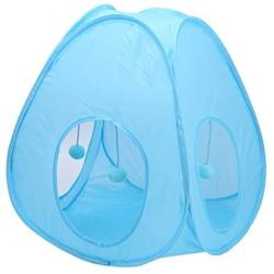 S-Lifeeling Pet Cat Tent Flexible Pop Out Cat Kitty House Play Cube Cushion Mat Play Cat Tunnel Cat Toys Instant Kitty