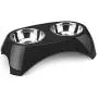 Flexzion Pet Feeder Bowls Double Stainless Steel Removable Tray Dog Cat Animal Food Water Container Dish Table Dinner Set with Elevated Stand Flexzion Pet Feeder Bowls Double Stainless Steel Removable Tray Dog Cat Animal Food Water Container Dish Table Dinner Set with Elevated Stand