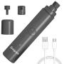 Snepon Dog Nail Grinder Clipper with 2 Speed & 3 Ports, Professional Rechargeable Electric Pet Nail Trimmer with Led Light, Low Noise Pet Grooming Tools
