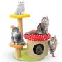 Yaqeen Cat Tree Condo Furniture with Sisal-Covered Scratching Posts, Bigger Plush Condo, Perch Hammock for Kittens, Cats and Pets Luxury Cat Tower with Condo