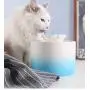 GZL Pet Waterer with Water Level Window, 4-Fold Purifier Filter, Ultra-Quiet Ceramic Waterfall Fancy Fountain, Automatic Drinking Fountain for Cats and Dogs