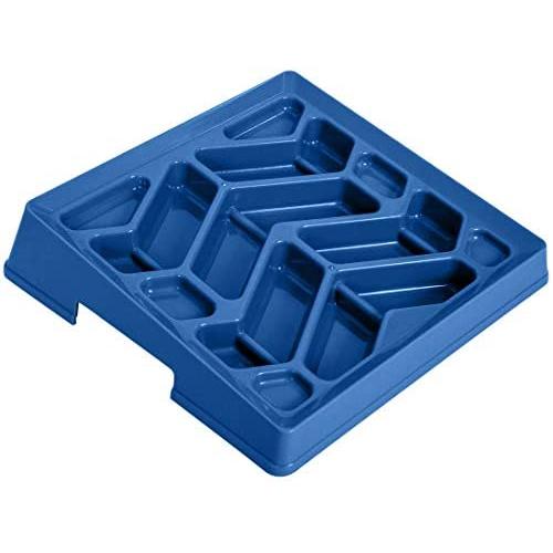 Leashboss Flat Face Feeder, Tilted Slow Feed Bowl for Short Snout Dogs & Cats, Slanted Maze Food Bowl for French Bulldogs, Pugs, Boston Terriers