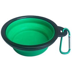 leqingchun Portable Travel Bowl Silicone pet Bowl, Collapsible Dog Bowl, cat Bowl Water Supply Travel Bowl Green + Fruit Green