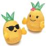 Zanies Hawaiian Breeze Pineapple Dog Toy Lot of 2