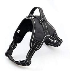 Dog Harness No Pull, Easy On and Off Pet Harness Vest, Durable Material with Reflective Strip,Easy to Adjust for Medium Large Dogs